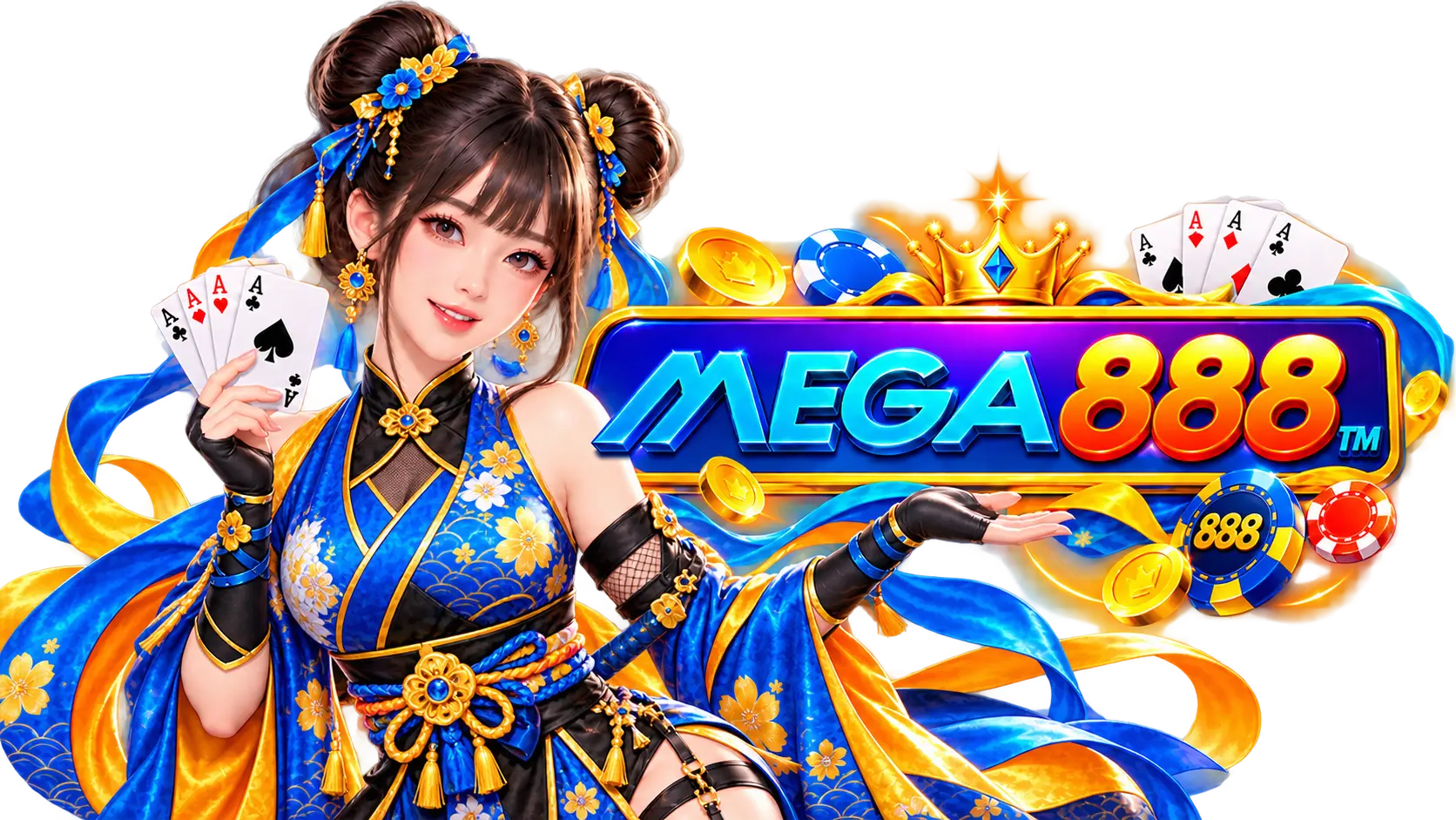 Karakter dan logo MEGA888